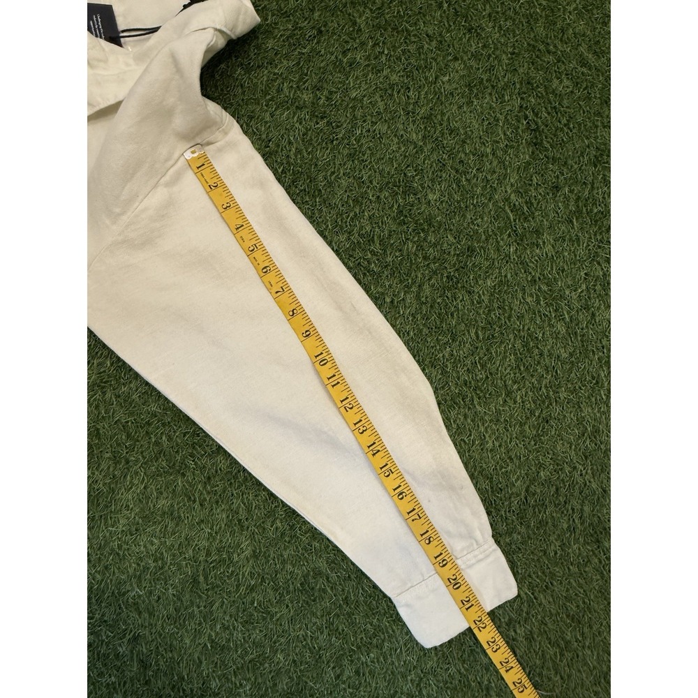 Able Charlyn Jumpsuit Women Large Cream Antique White Button Down One Piece NWT - Picture 15 of 16